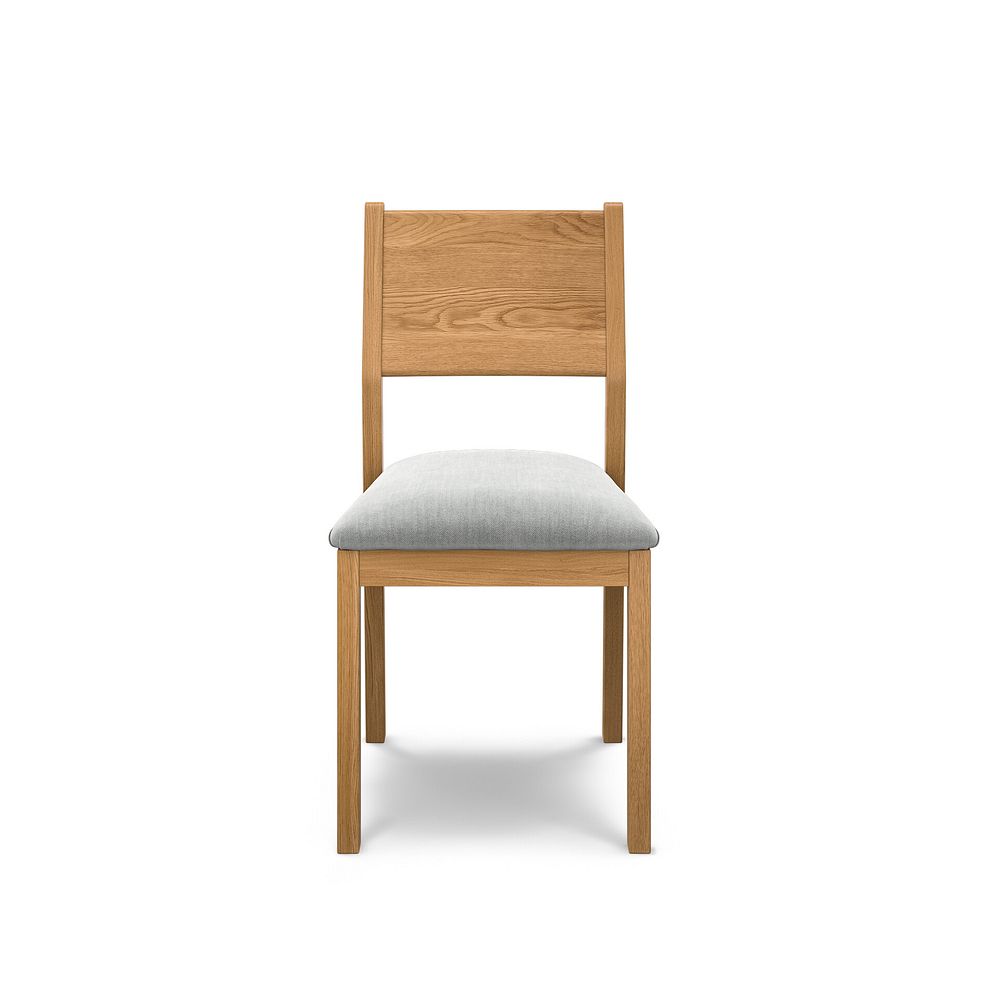 Ellison Natural Oak Chair with Verona Grey Fabric Seat 2
