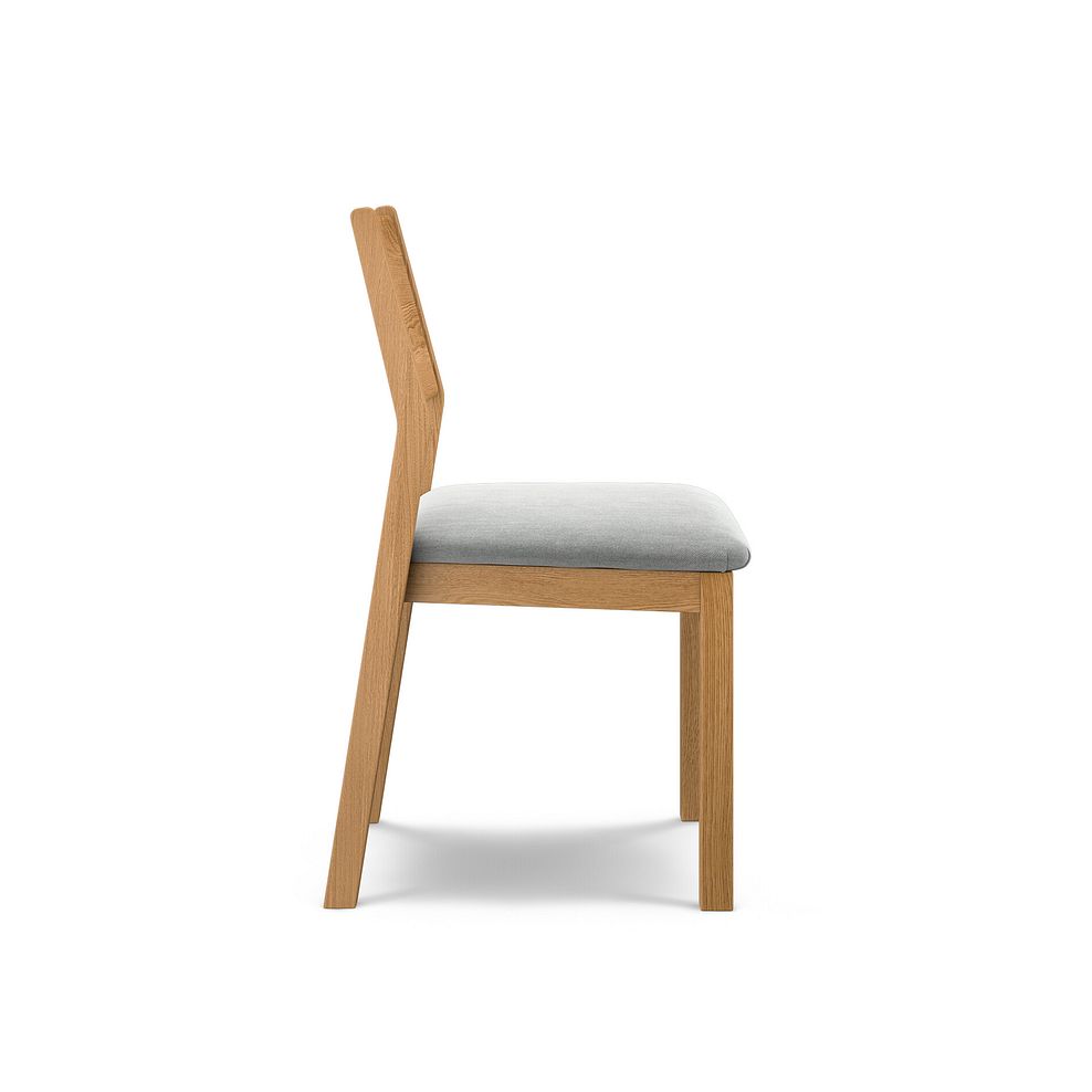 Ellison Natural Oak Chair with Verona Grey Fabric Seat 3