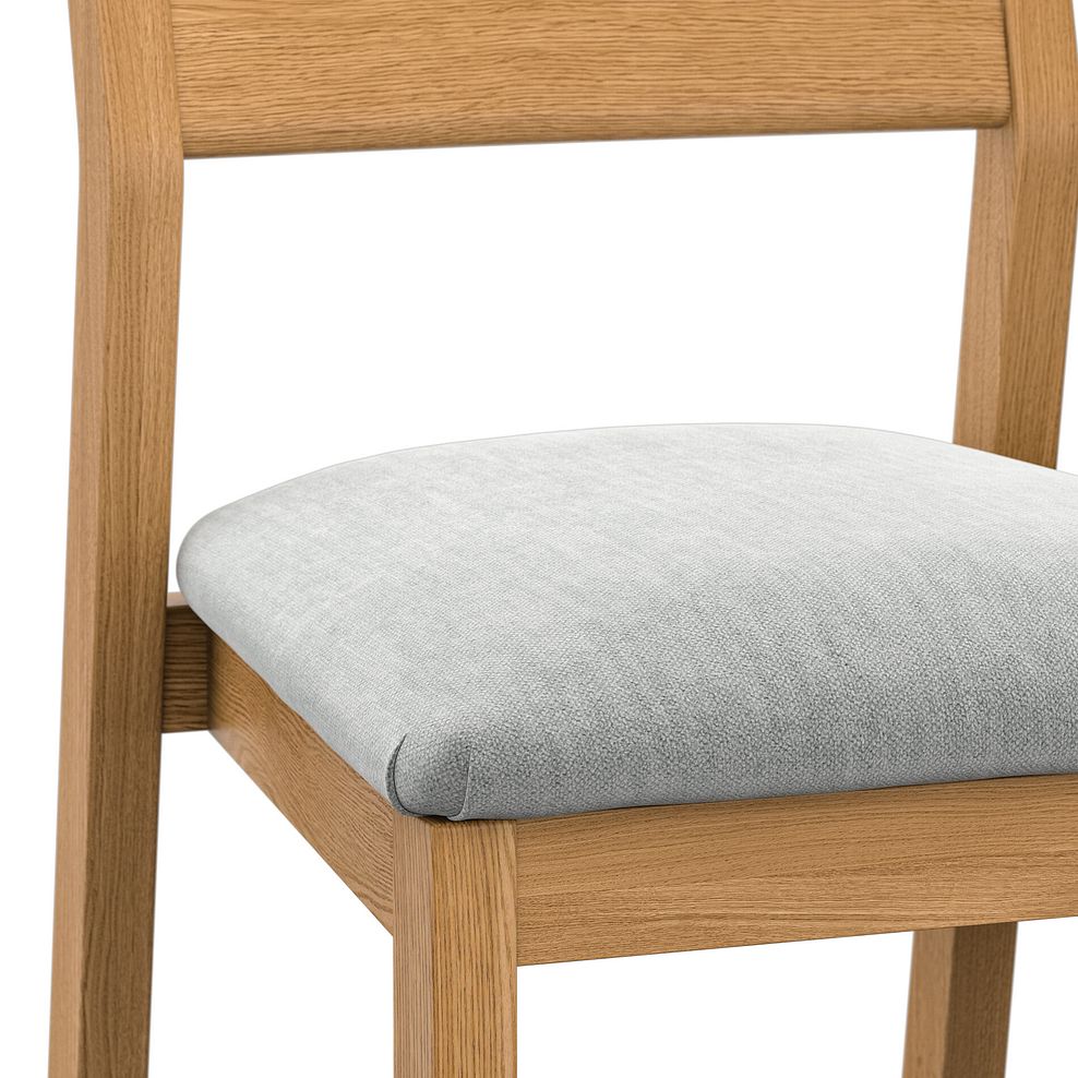 Ellison Natural Oak Chair with Verona Grey Fabric Seat 5