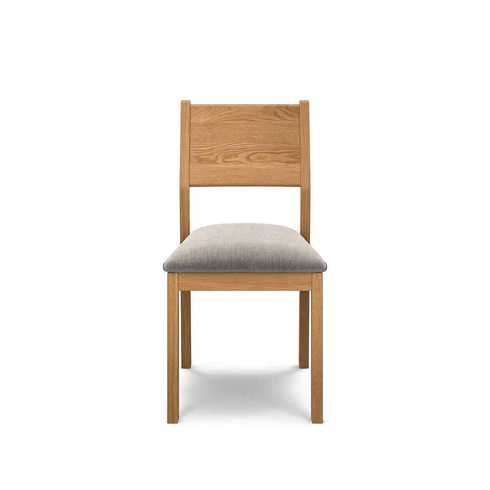 Ellison Natural Oak Chair with Verona Mocha Fabric Seat 2