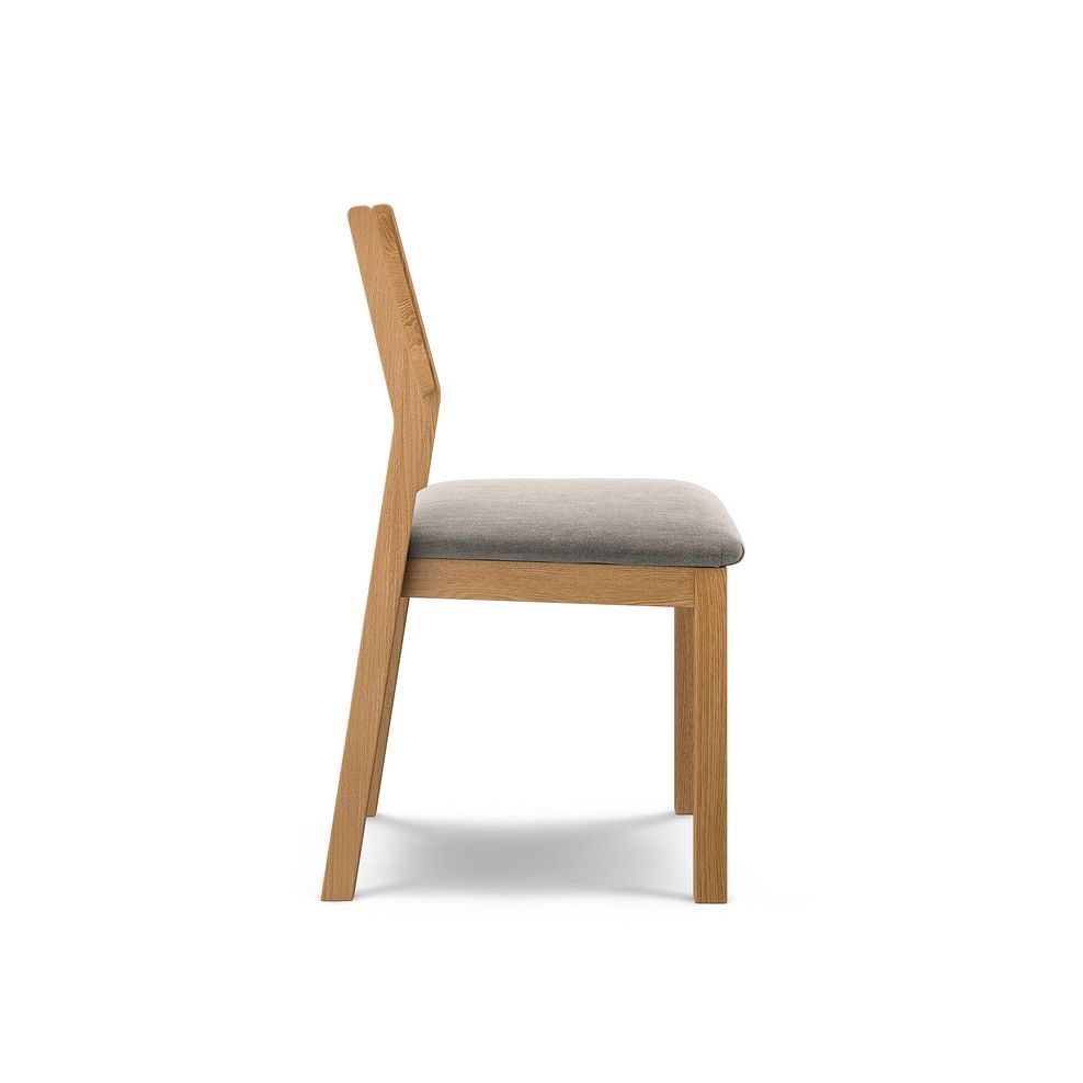 Ellison Natural Oak Chair with Verona Mocha Fabric Seat 3