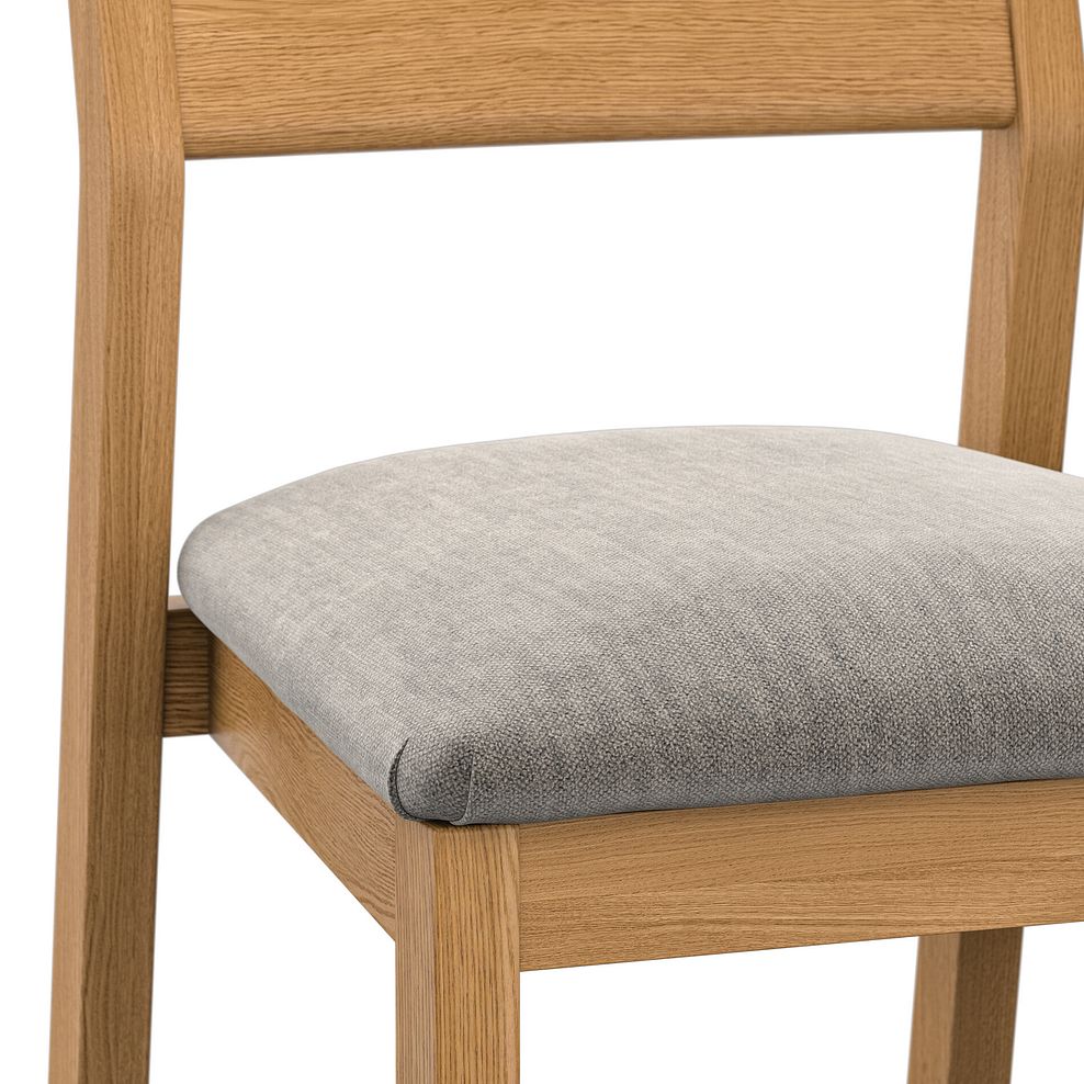 Ellison Natural Oak Chair with Verona Mocha Fabric Seat 5