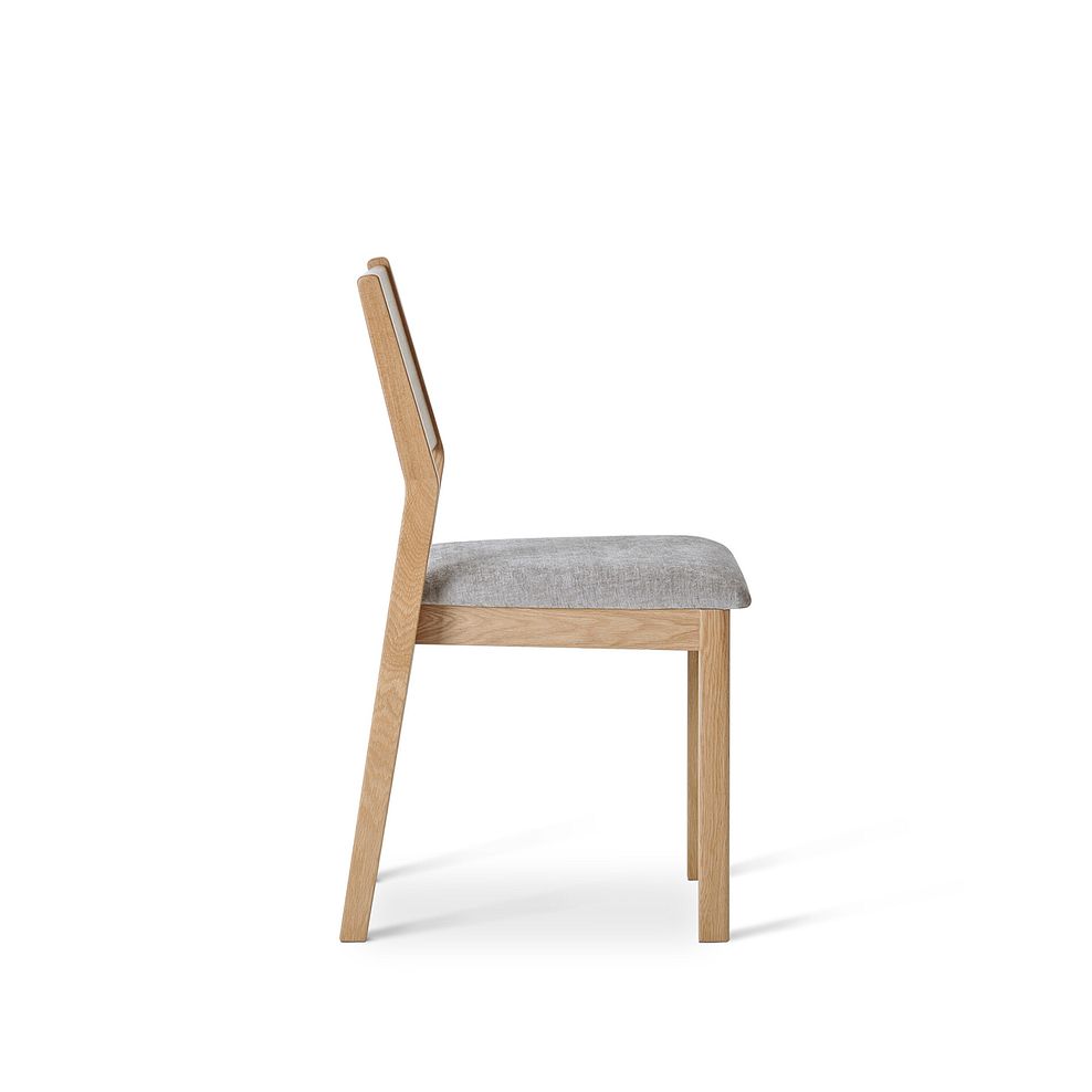 Ellison Oak Chair with Brooklyn Quill Grey Crushed Chenille Seat Thumbnail 5