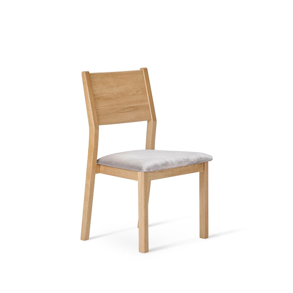Ellison Oak Chair with Heritage Mink Velvet Seat Thumbnail 1