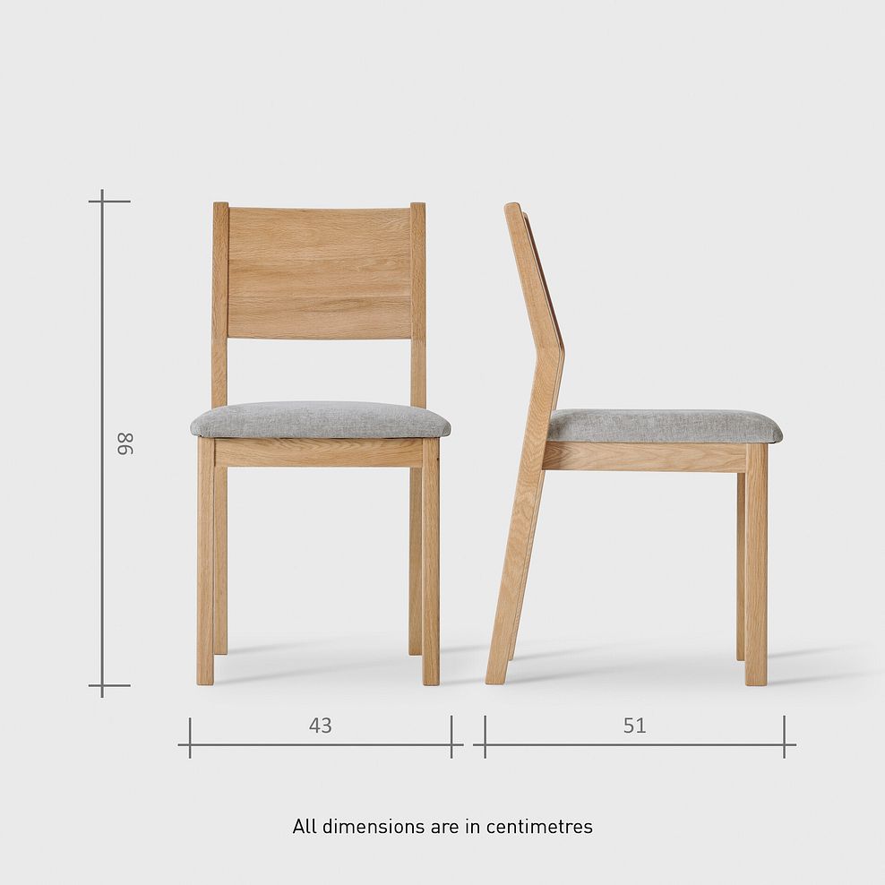 Ellison Oak Chair with Plain Charcoal Fabric Seat 4