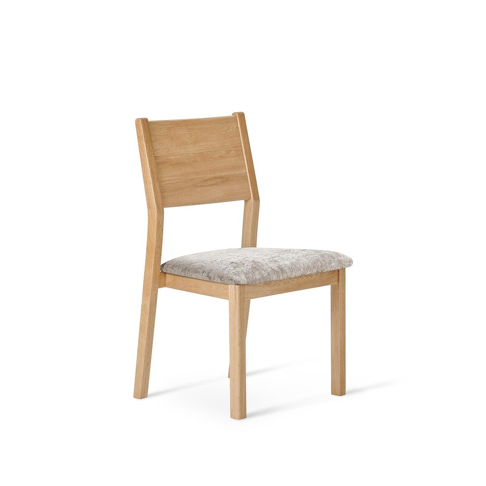 Ellison Oak Chair with Plain Truffle Fabric Seat 1