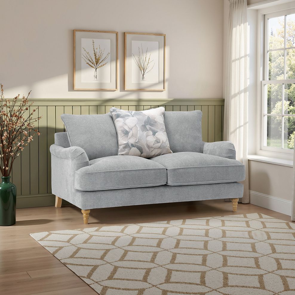 Eloise 2 Seater Pillow Back Sofa in Marlan Casper Fabric 1