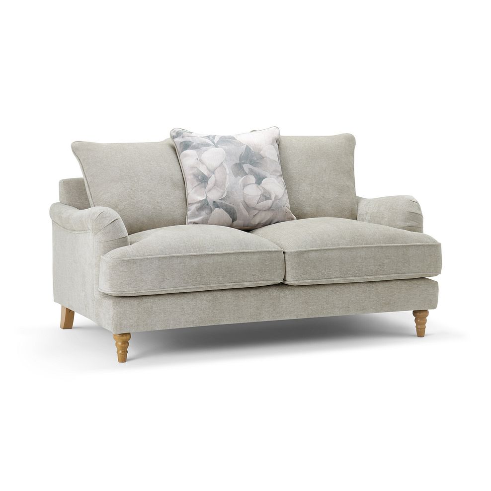 Eloise 2 Seater Pillow Back Sofa in Marlan Natural Fabric 1