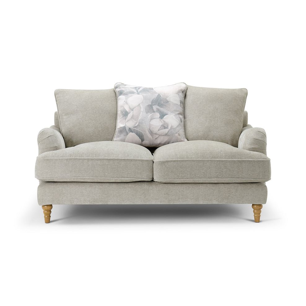 Eloise 2 Seater Pillow Back Sofa in Marlan Natural Fabric 2