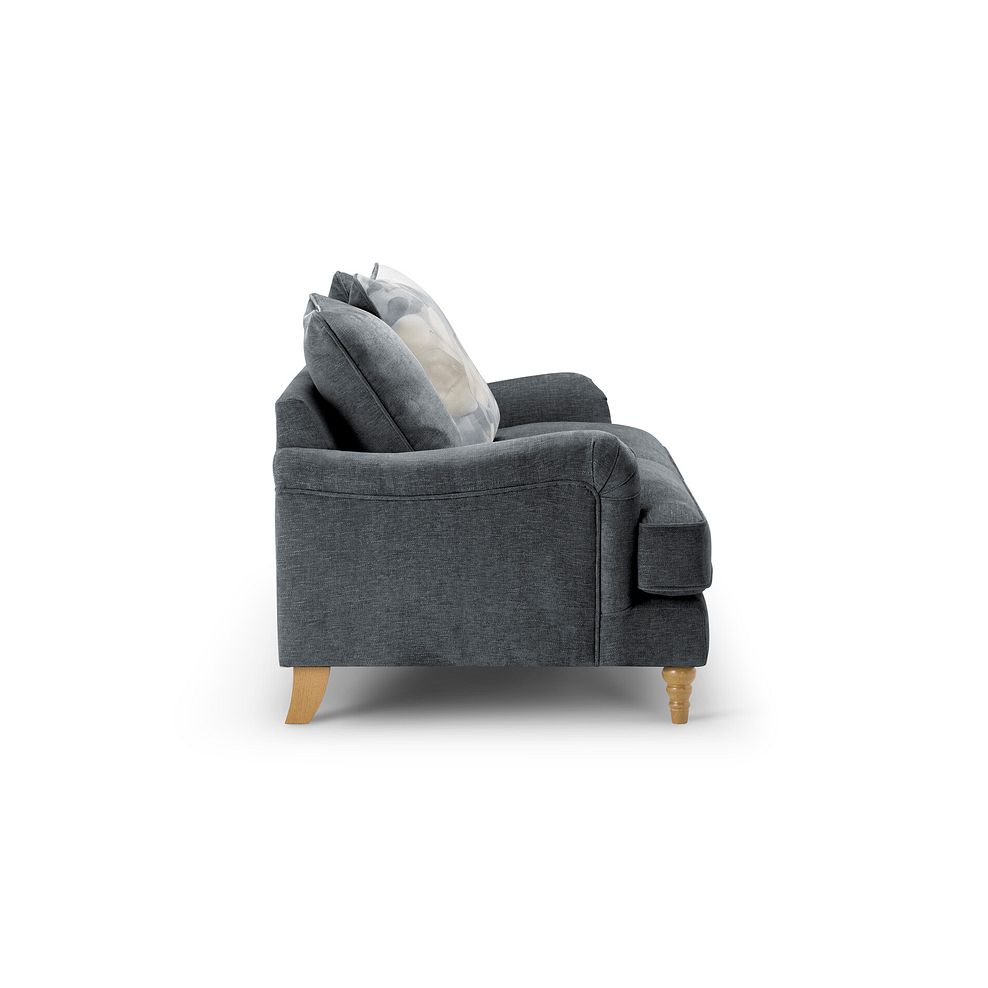Eloise 2 Seater Pillow Back Sofa in Marlan Nero Fabric 3