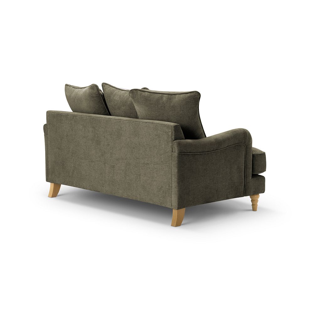Eloise 2 Seater Pillow Back Sofa in Marlan Olive Green Fabric 4