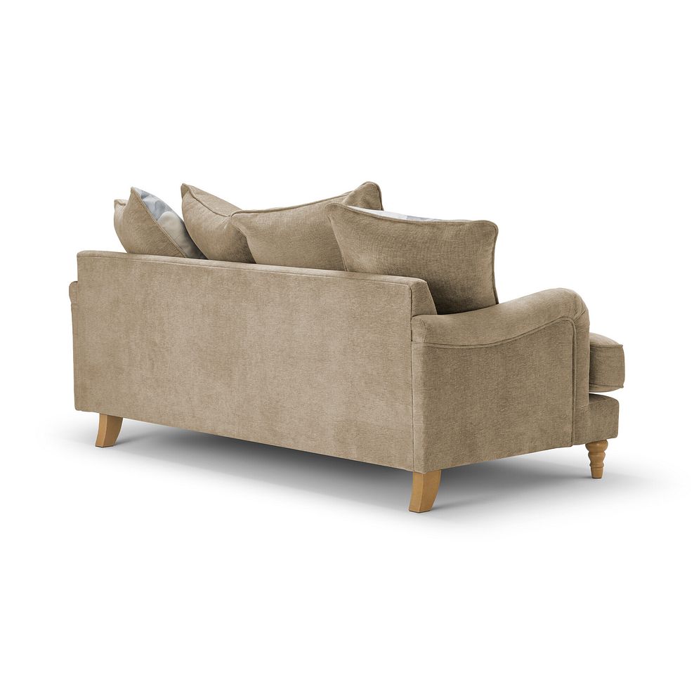 Eloise 3 Seater Pillow Back Sofa in Marlan Caramel Fabric 4