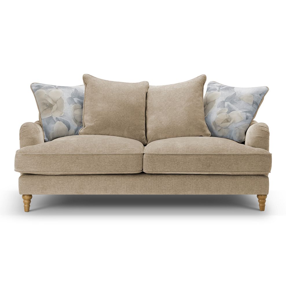 Eloise 3 Seater Pillow Back Sofa in Marlan Caramel Fabric 2