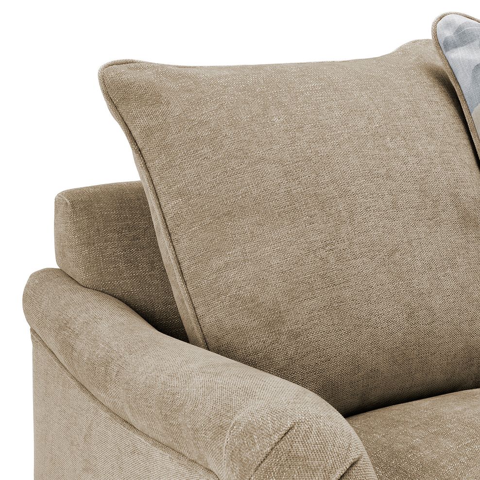 Eloise 3 Seater Pillow Back Sofa in Marlan Caramel Fabric 7