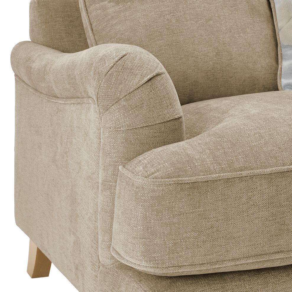 Eloise 3 Seater Pillow Back Sofa in Marlan Caramel Fabric 8