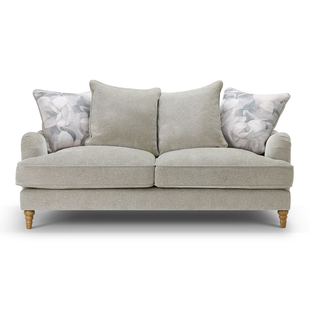 Eloise 3 Seater Pillow Back Sofa in Marlan Natural Fabric 4
