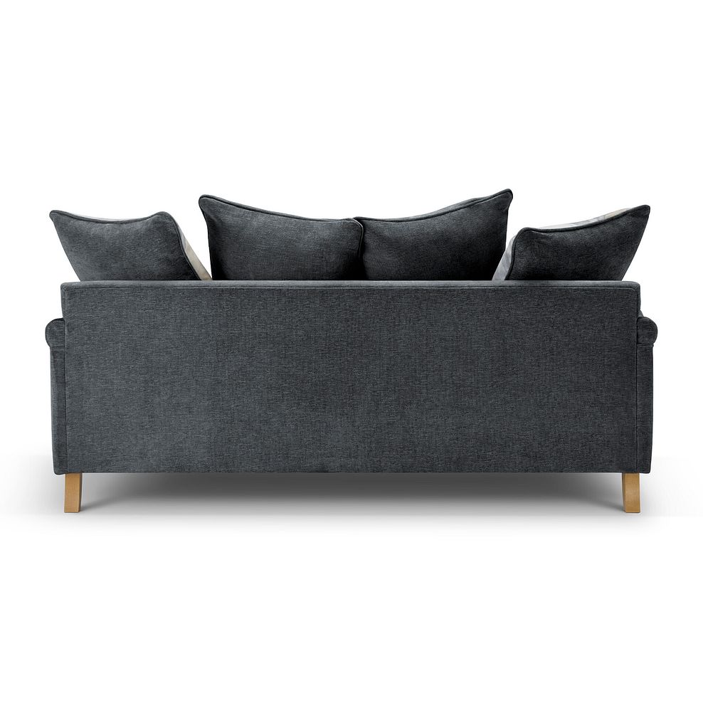 Eloise 3 Seater Pillow Back Sofa in Marlan Nero Fabric 5