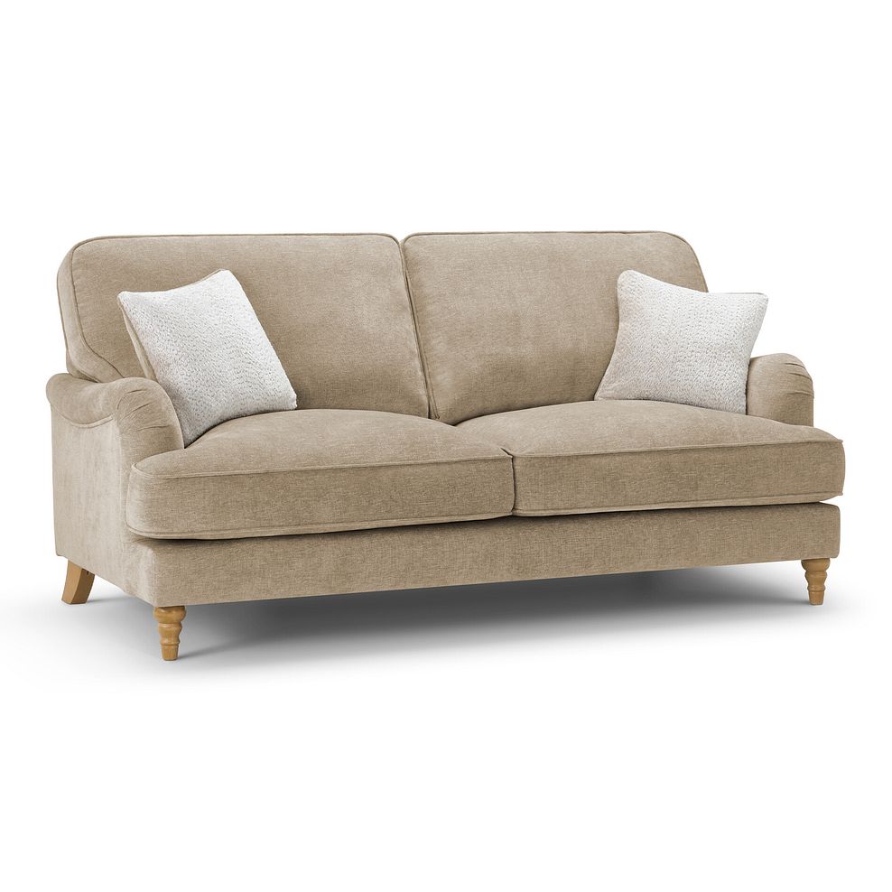 Eloise 3 Seater Sofa in Marlan Caramel Fabric 1