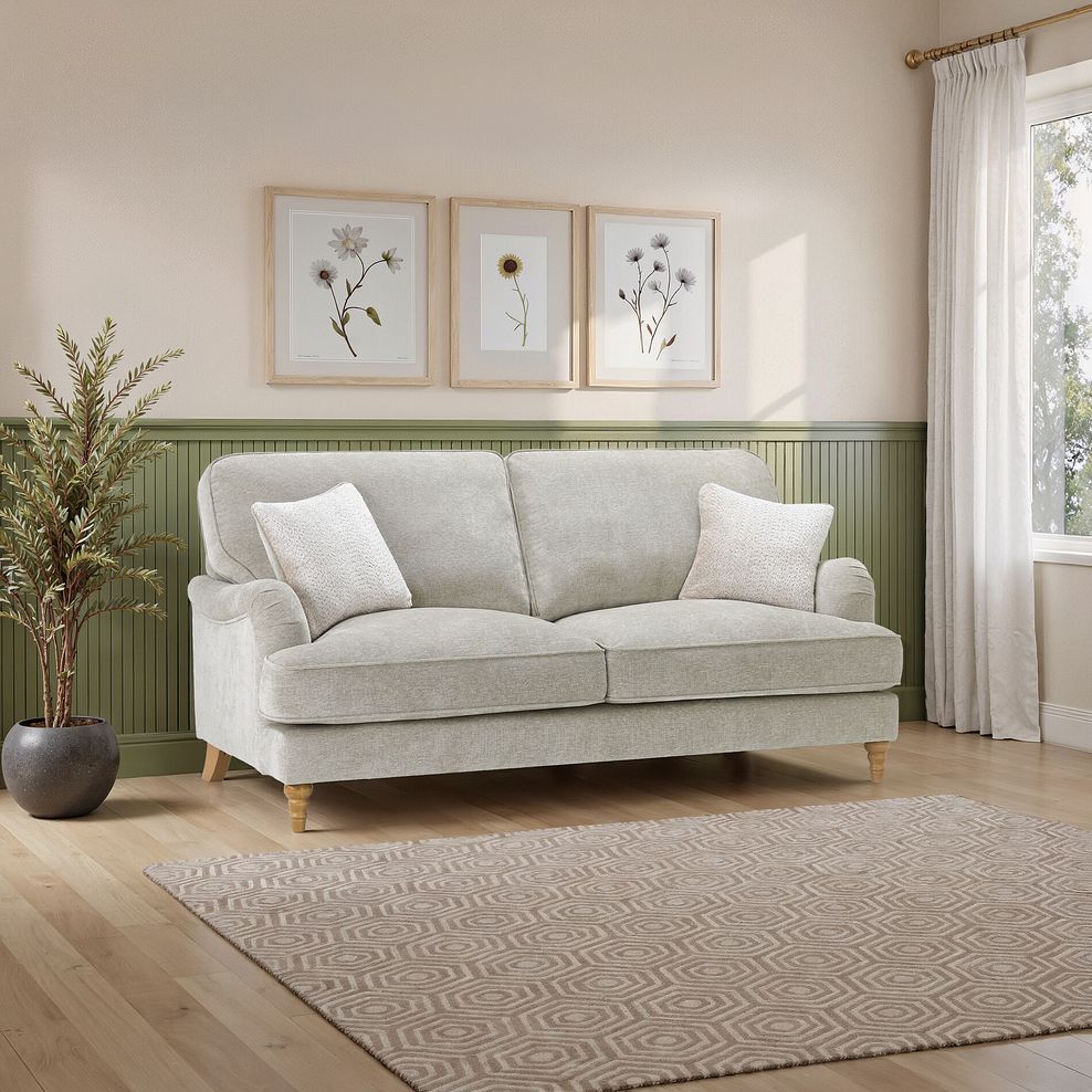 Eloise 3 Seater Sofa in Marlan Natural Fabric 13