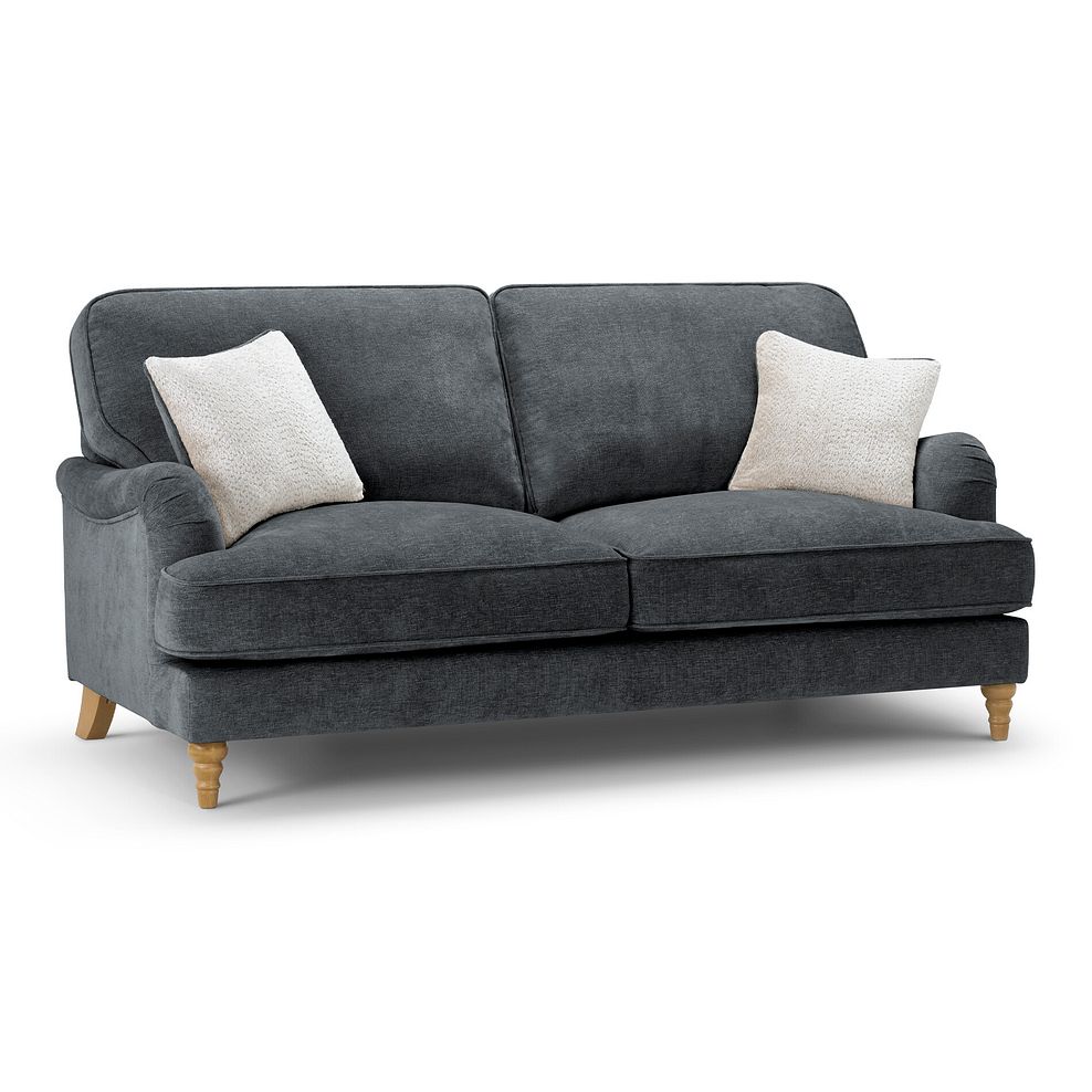 Eloise 3 Seater Sofa in Marlan Nero Fabric 1