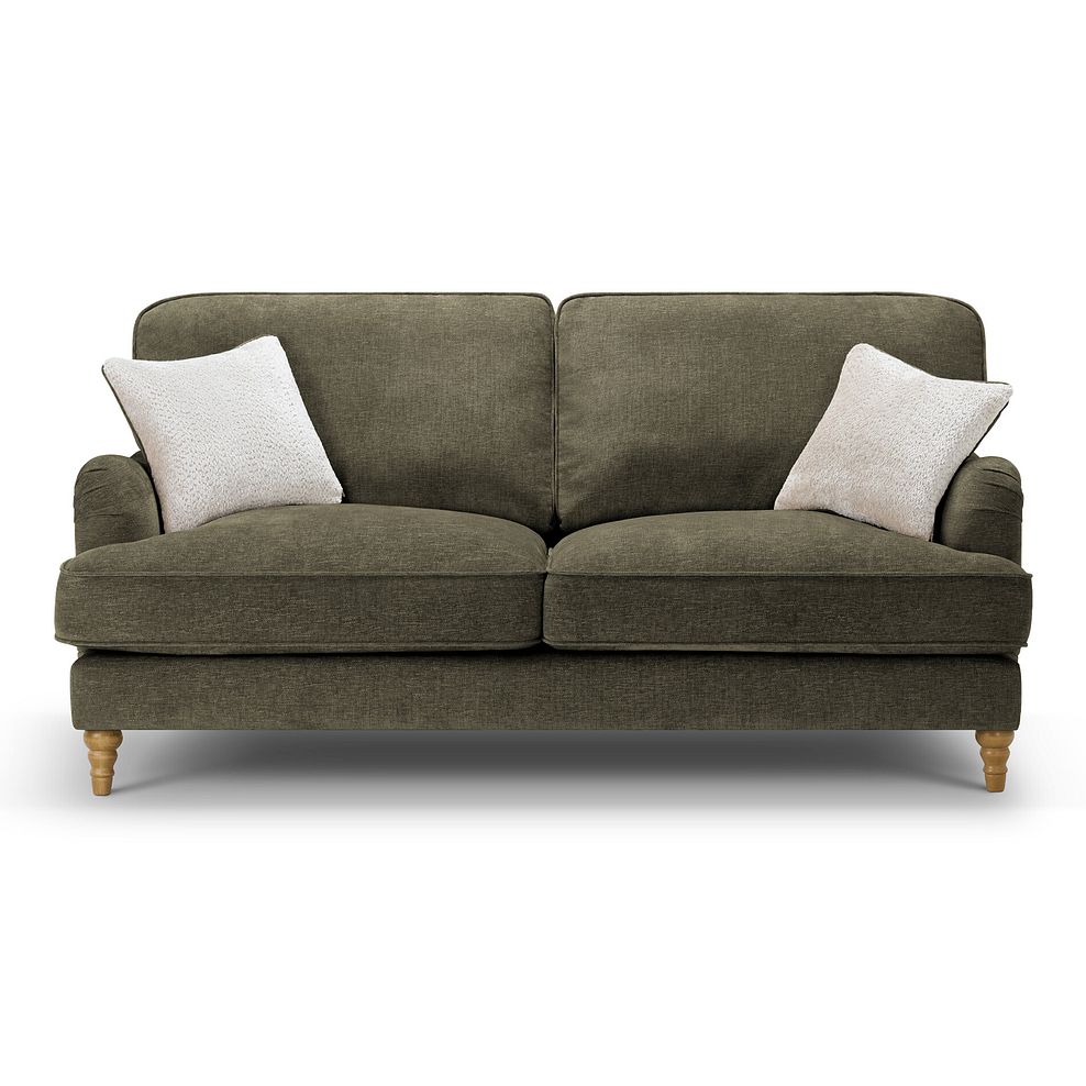 Eloise 3 Seater Sofa in Marlan Olive Green Fabric 2