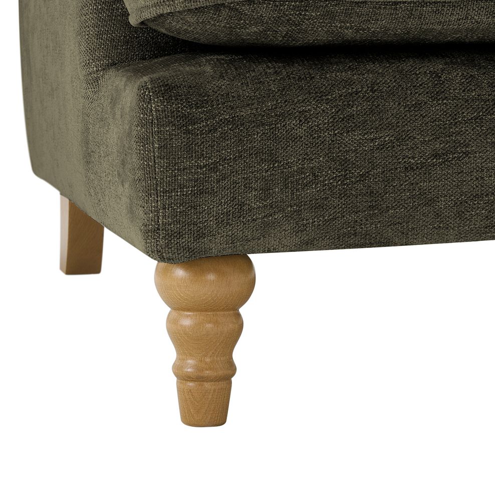 Eloise 3 Seater Sofa in Marlan Olive Green Fabric 7