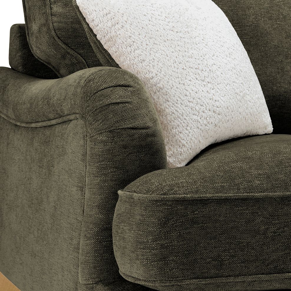 Eloise 3 Seater Sofa in Marlan Olive Green Fabric 10