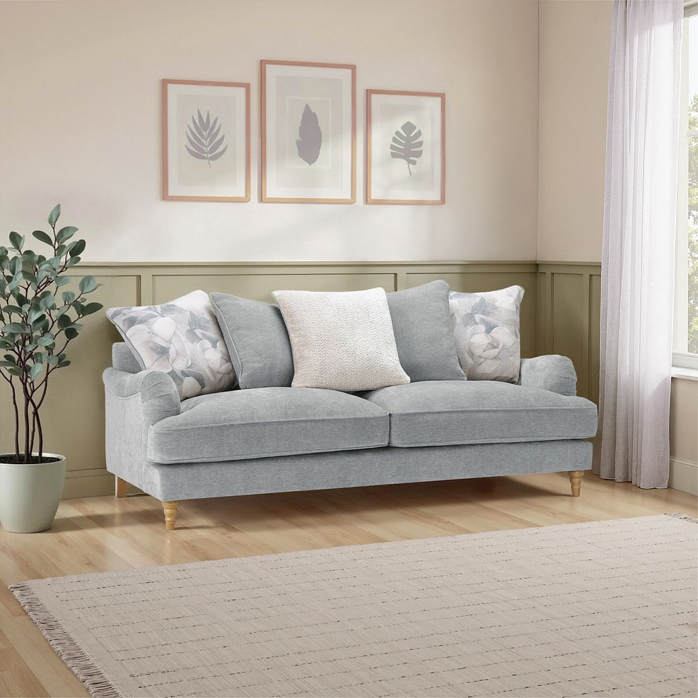 Eloise 4 Seater Pillow Back Sofa in Marlan Casper Fabric 1