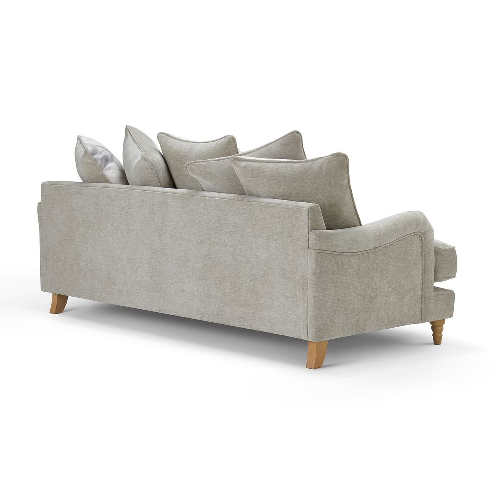 Eloise 4 Seater Pillow Back Sofa in Marlan Natural Fabric 6
