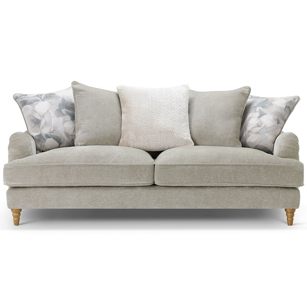 Eloise 4 Seater Pillow Back Sofa in Marlan Natural Fabric 4