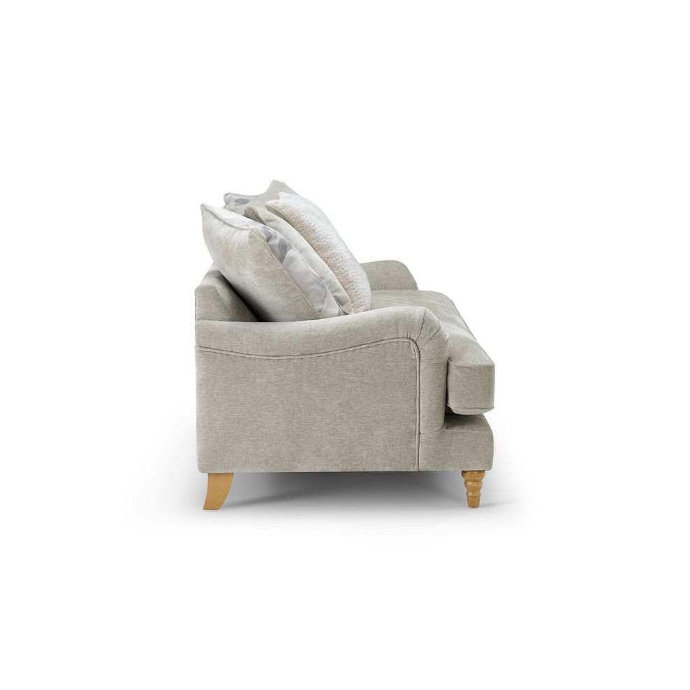 Eloise 4 Seater Pillow Back Sofa in Marlan Natural Fabric 5
