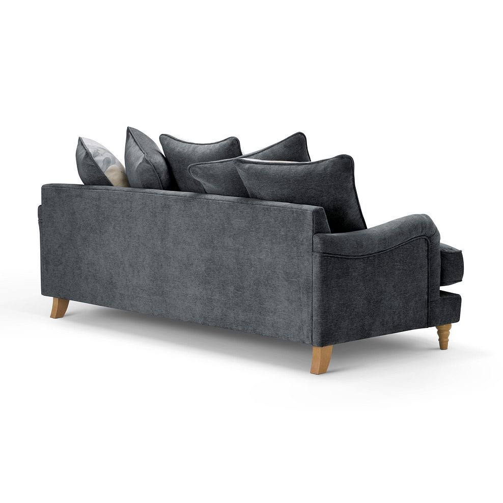 Eloise 4 Seater Pillow Back Sofa in Marlan Nero Fabric 4