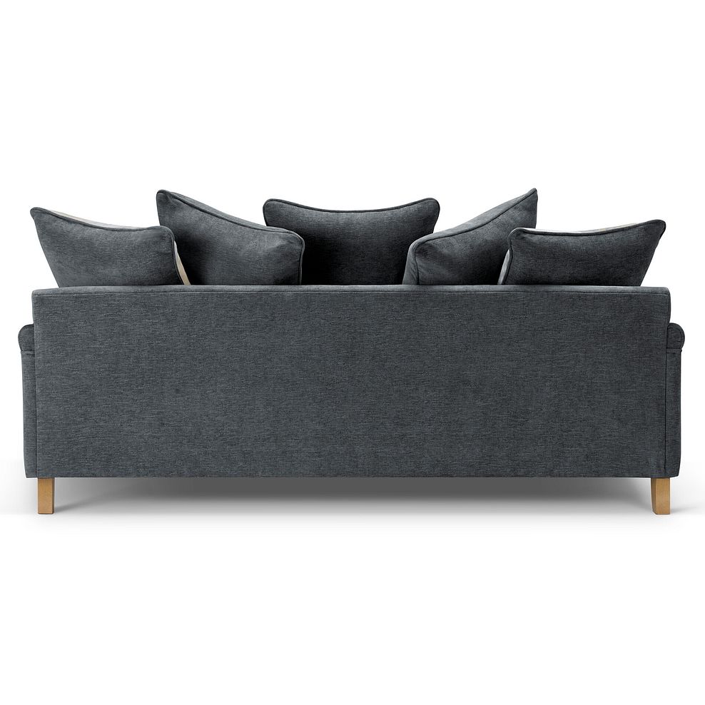 Eloise 4 Seater Pillow Back Sofa in Marlan Nero Fabric 5