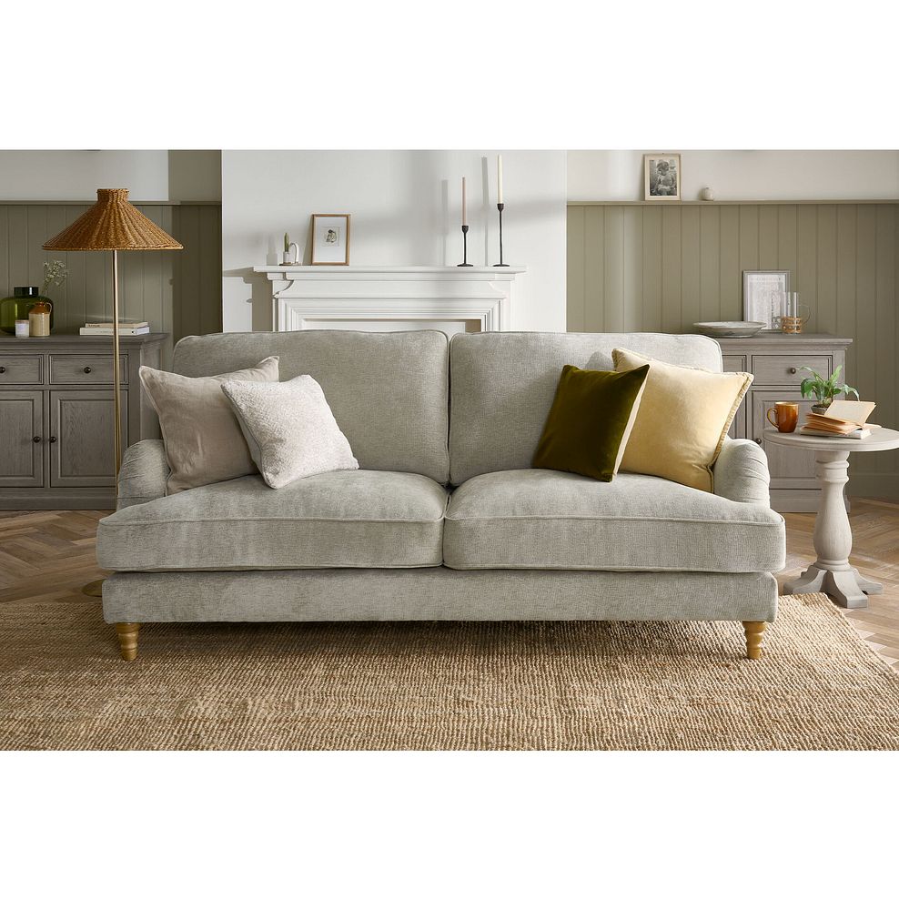 Eloise 4 Seater Sofa in Marlan Natural Fabric 1