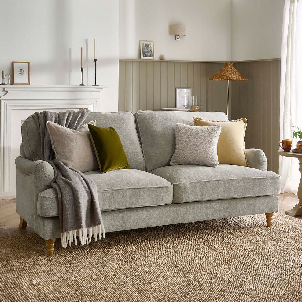 Eloise 4 Seater Sofa in Marlan Natural Fabric 1