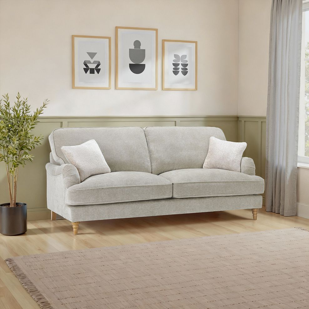 Eloise 4 Seater Sofa in Marlan Natural Fabric 15
