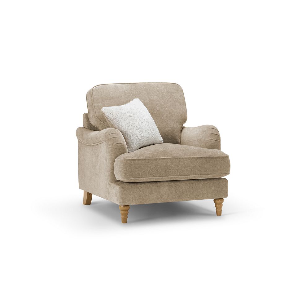 Eloise Armchair in Marlan Caramel Fabric 1