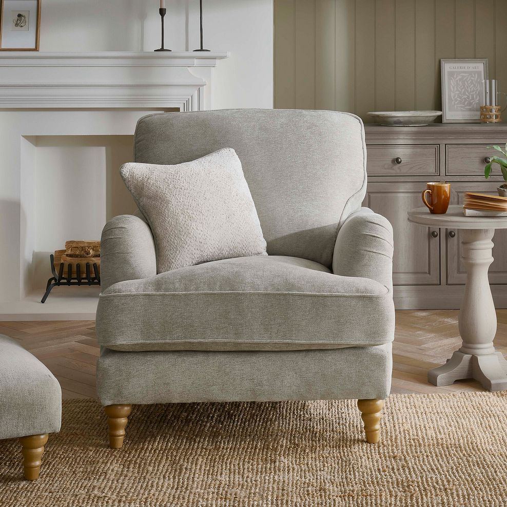Eloise Armchair in Marlan Natural Fabric 3