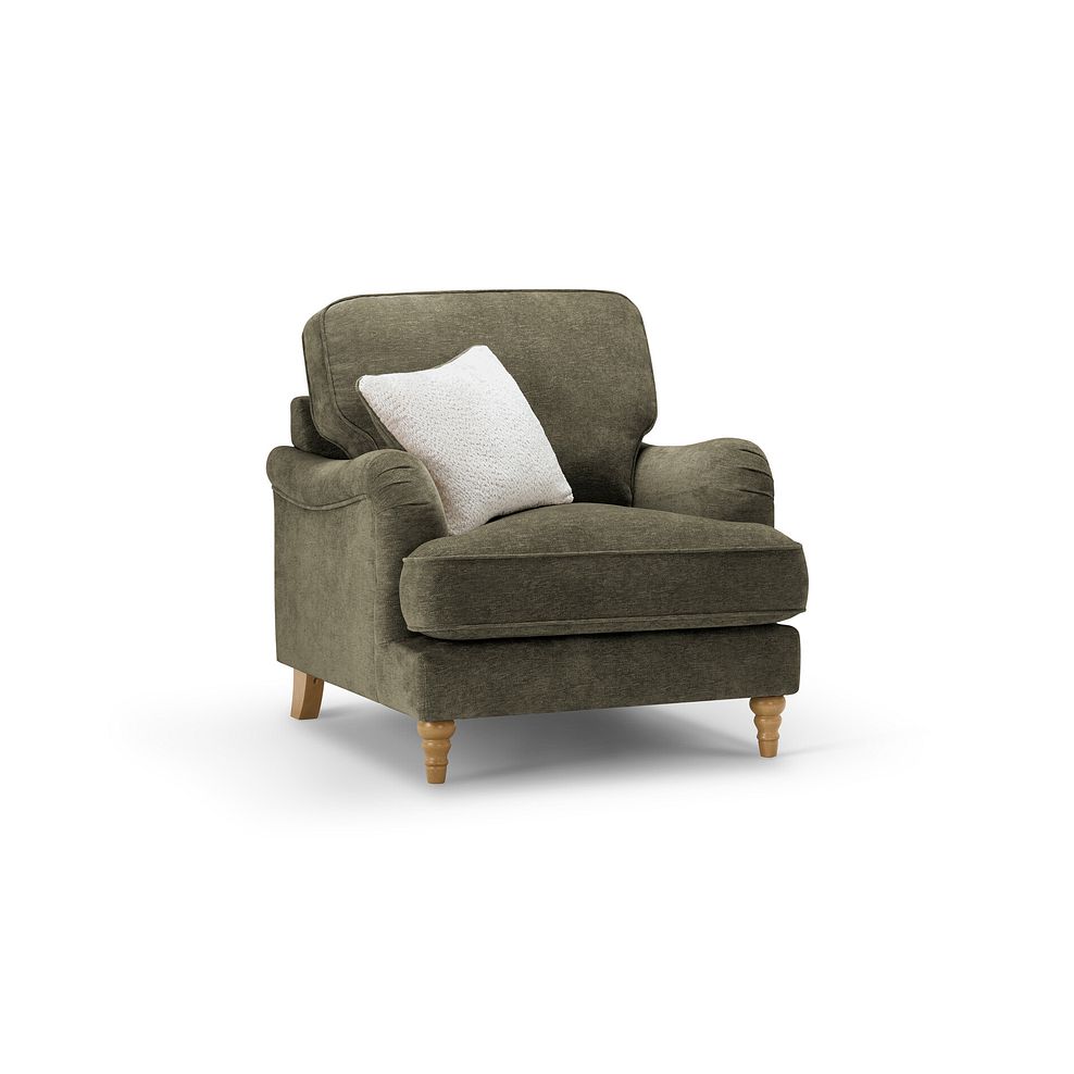 Eloise Armchair in Marlan Olive Green Fabric 2