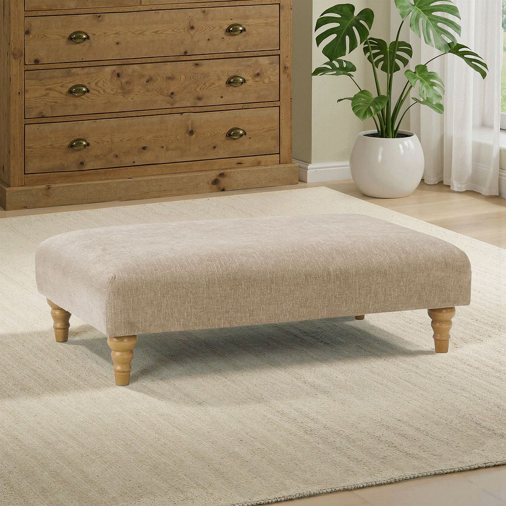Eloise Footstool in Marlan Caramel Fabric 1
