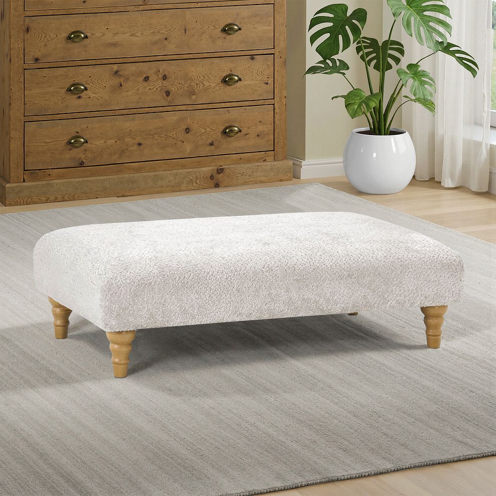Eloise Footstool in Marlan Natural Fabric 8