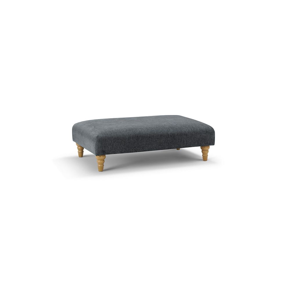 Eloise Footstool in Marlan Nero Fabric 1