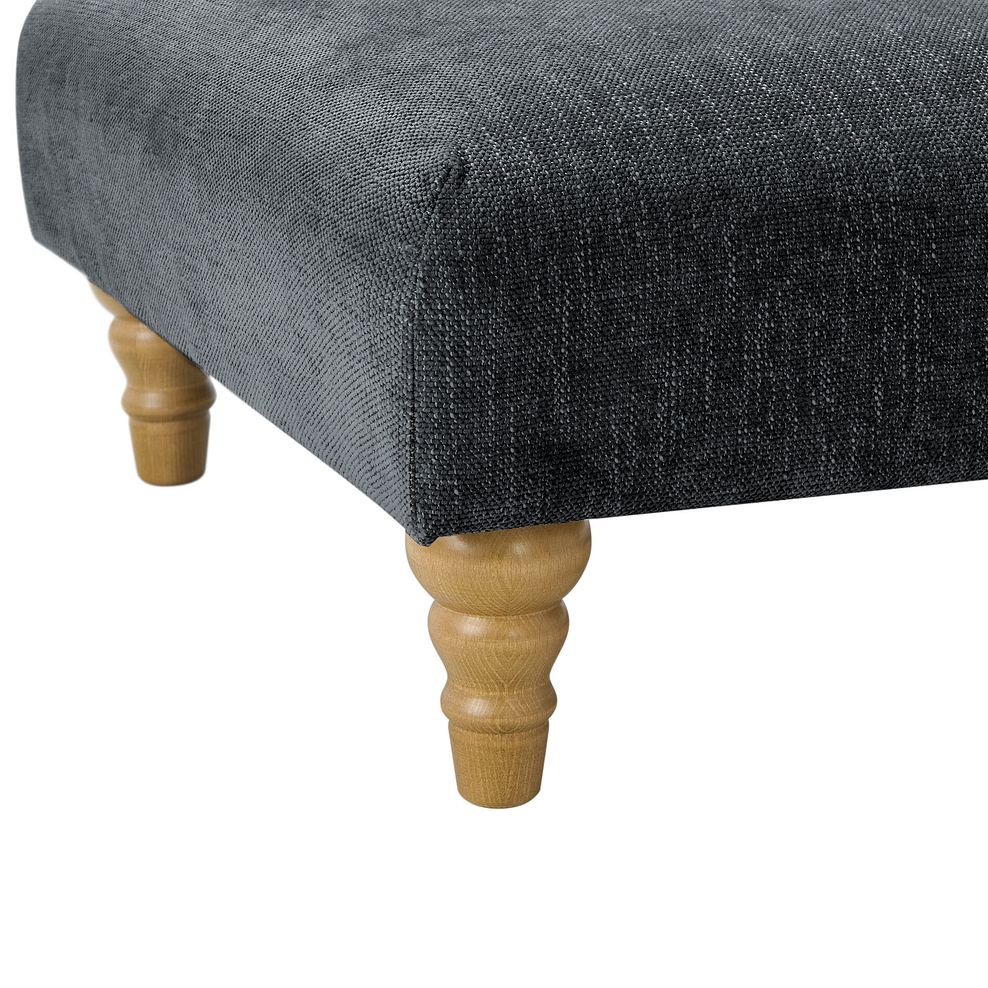 Eloise Footstool in Marlan Nero Fabric 4