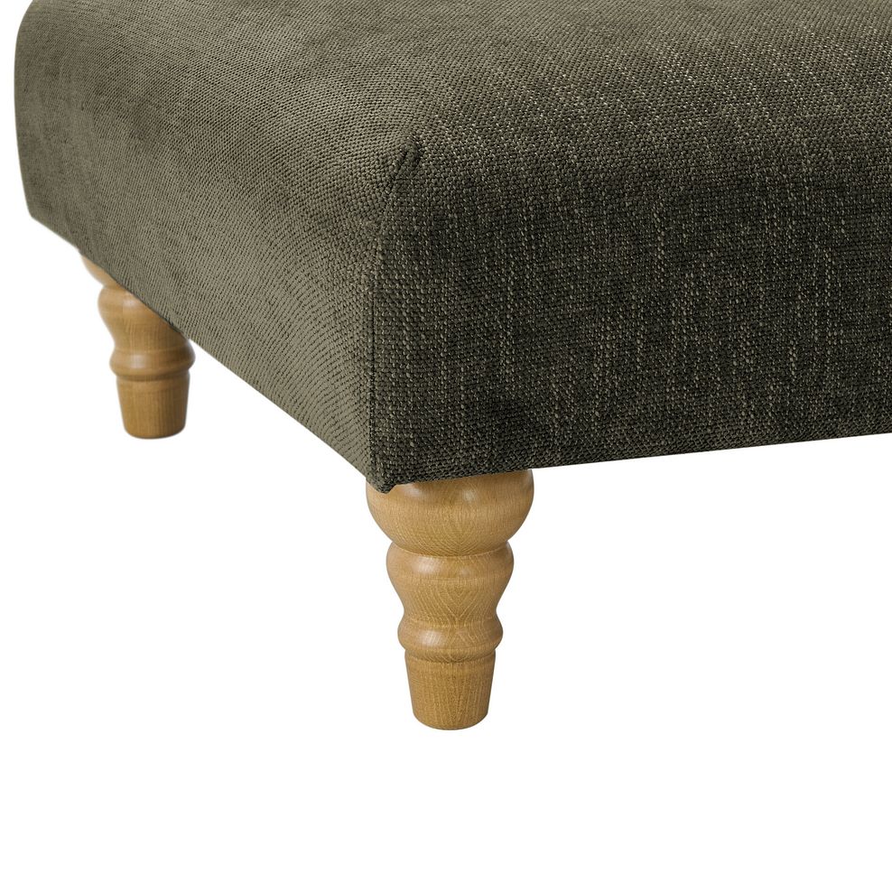 Eloise Footstool in Marlan Olive Green Fabric 4