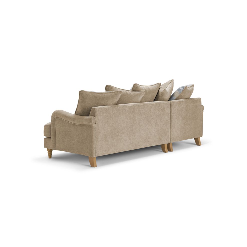 Eloise Left Hand Chaise Pillow Back Sofa in Marlan Caramel Fabric 4