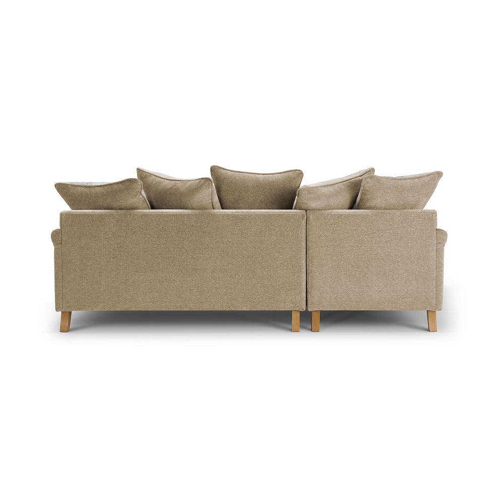 Eloise Left Hand Chaise Pillow Back Sofa in Marlan Caramel Fabric 5