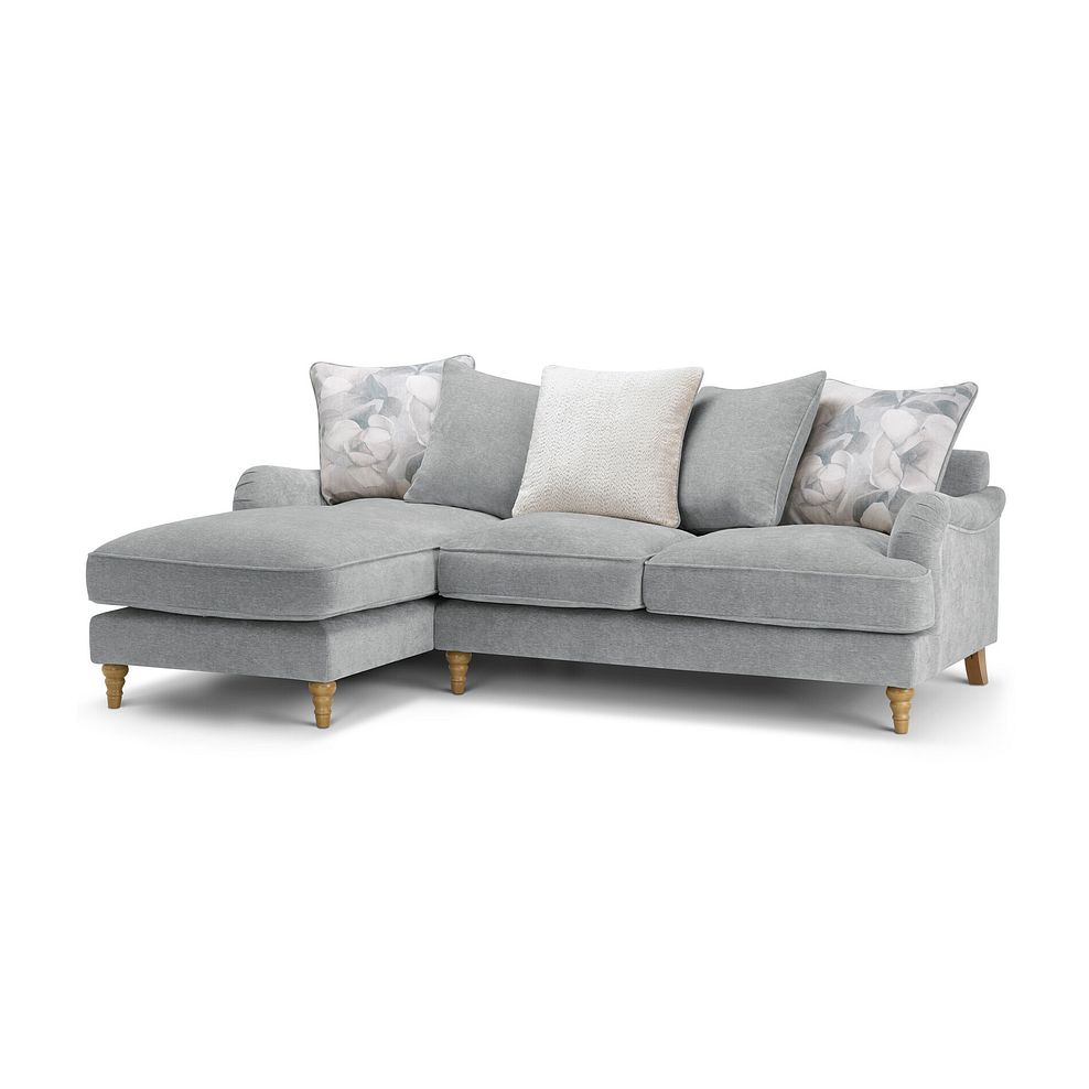 Eloise Left Hand Chaise Pillow Back Sofa in Marlan Casper Fabric 1
