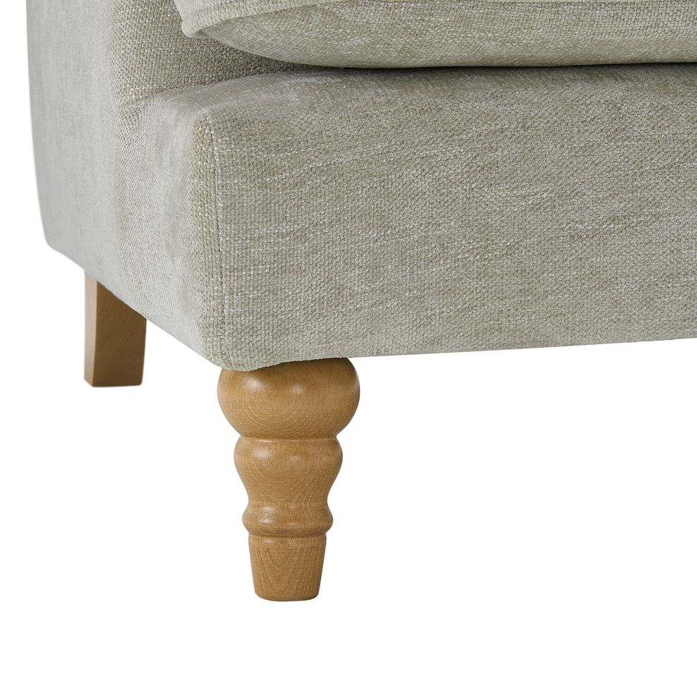 Eloise Left Hand Chaise Pillow Back Sofa in Marlan Natural Fabric 11