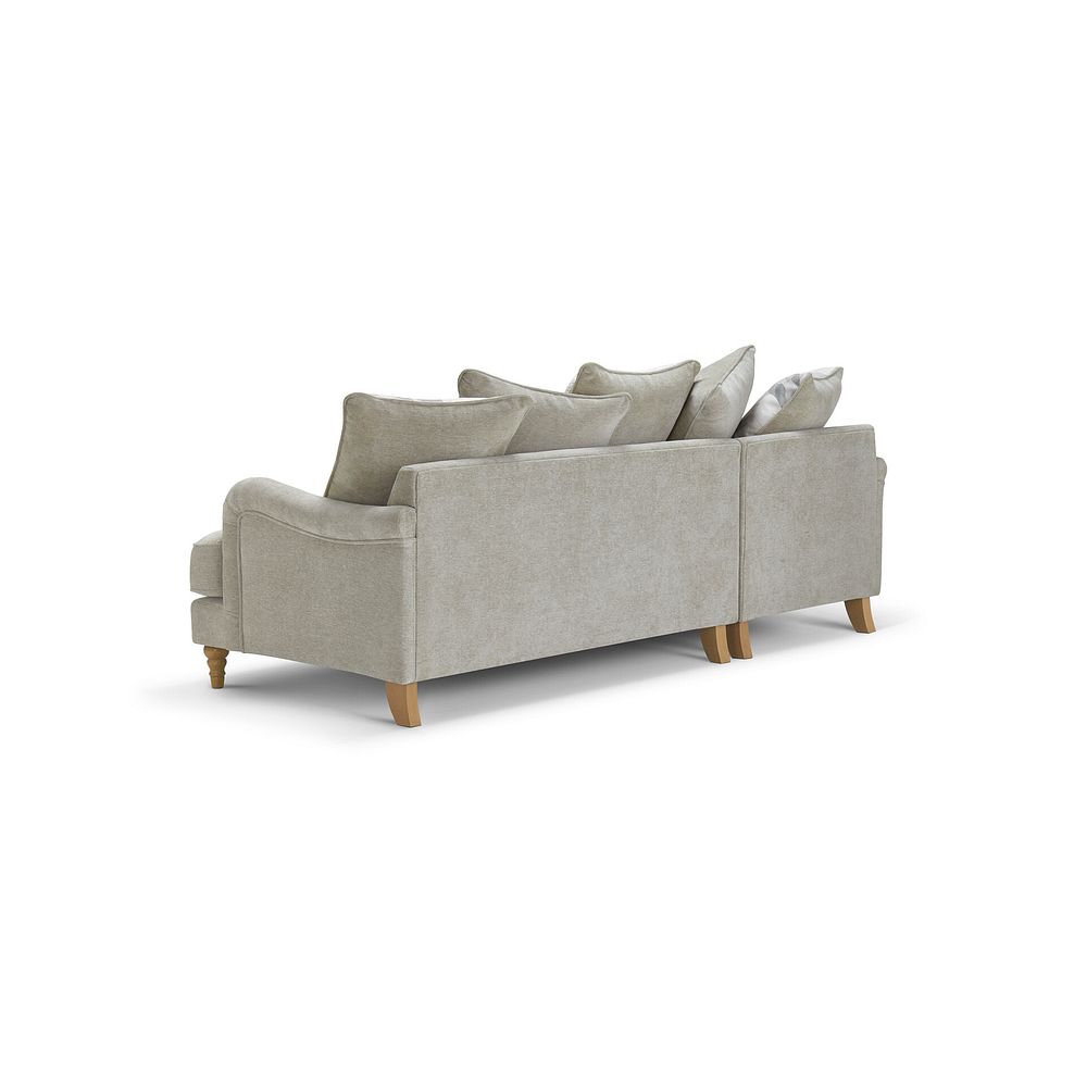Eloise Left Hand Chaise Pillow Back Sofa in Marlan Natural Fabric 7