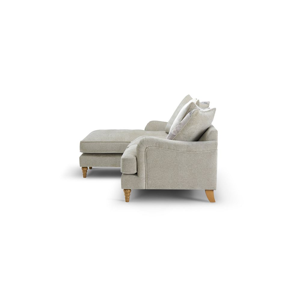 Eloise Left Hand Chaise Pillow Back Sofa in Marlan Natural Fabric 5